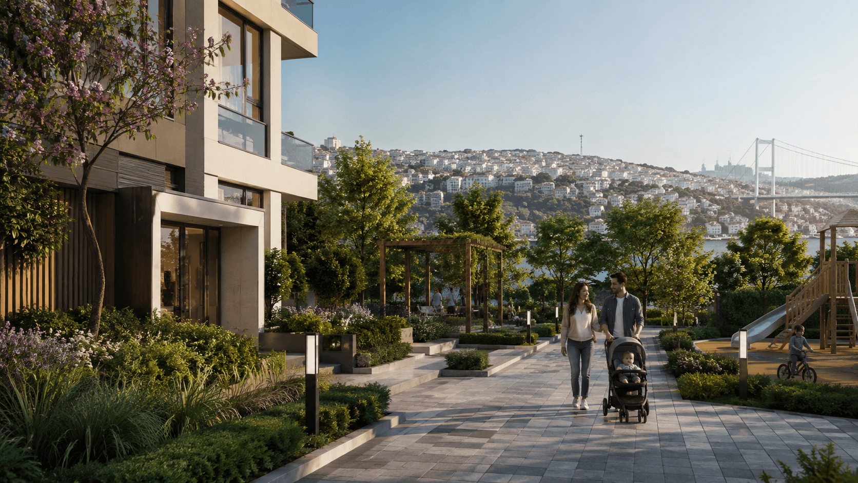 Güvenli ve yaşanabilir modern konut çevresi